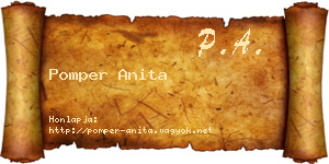 Pomper Anita névjegykártya